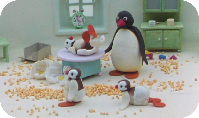 ピングーのポップコーンづくり