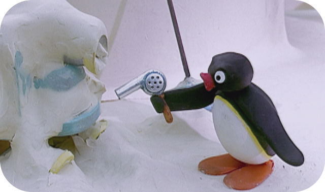 Pingu Clears The Snow